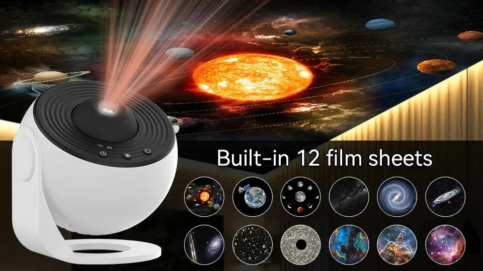 LED Night Light Galaxy Projector Starry Sky Projector 360° Rotate Planetarium Night Lamp For Room Decorative Children Kids Gift