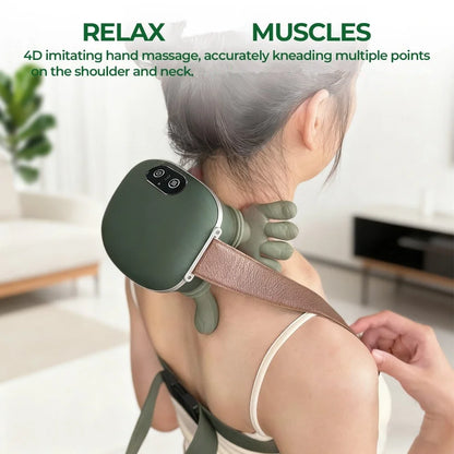 Bionic Finger Neck Shoulder Massager Wireless Neck Cervical Trapezius Kneading Massage Shawl Brushless Motor Neck masajeador