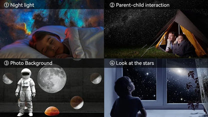 LED Night Light Galaxy Projector Starry Sky Projector 360° Rotate Planetarium Night Lamp For Room Decorative Children Kids Gift